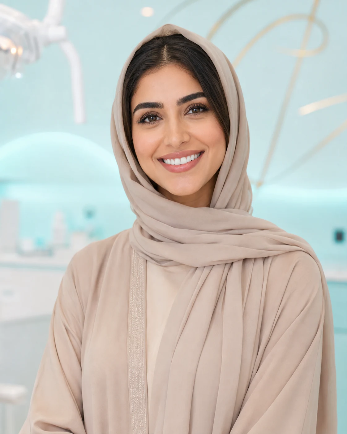 مريضة إماراتية سعيدة بعد تجربة علاج أسنان في ديباميد دبي