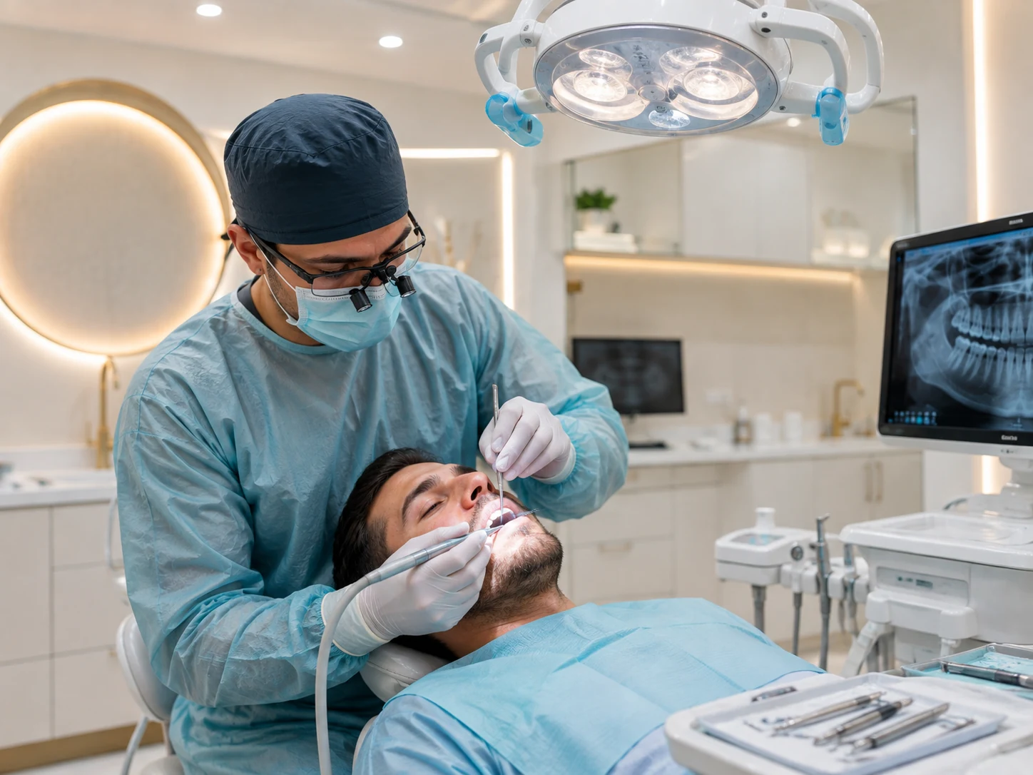 خلع سن معقد في عيادة ديباميد لطب الأسنان بدبي