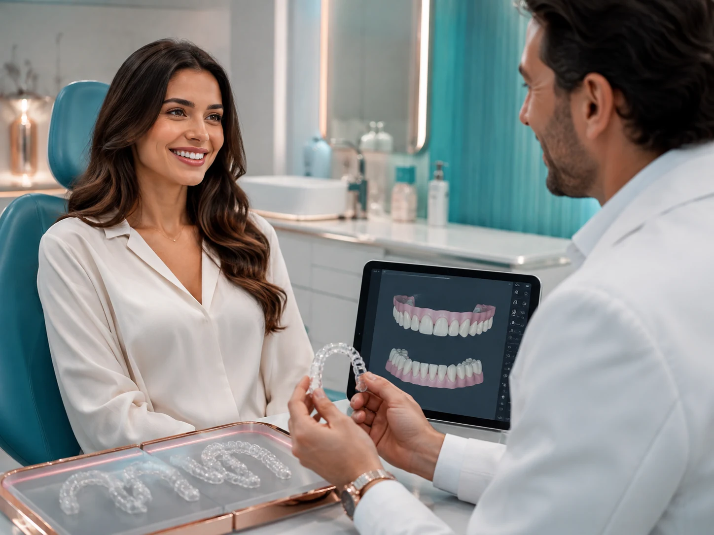 Invisalign Comprehensive للفكين حتى 30 مصففاً في عيادة ديباميد لطب الأسنان بدبي