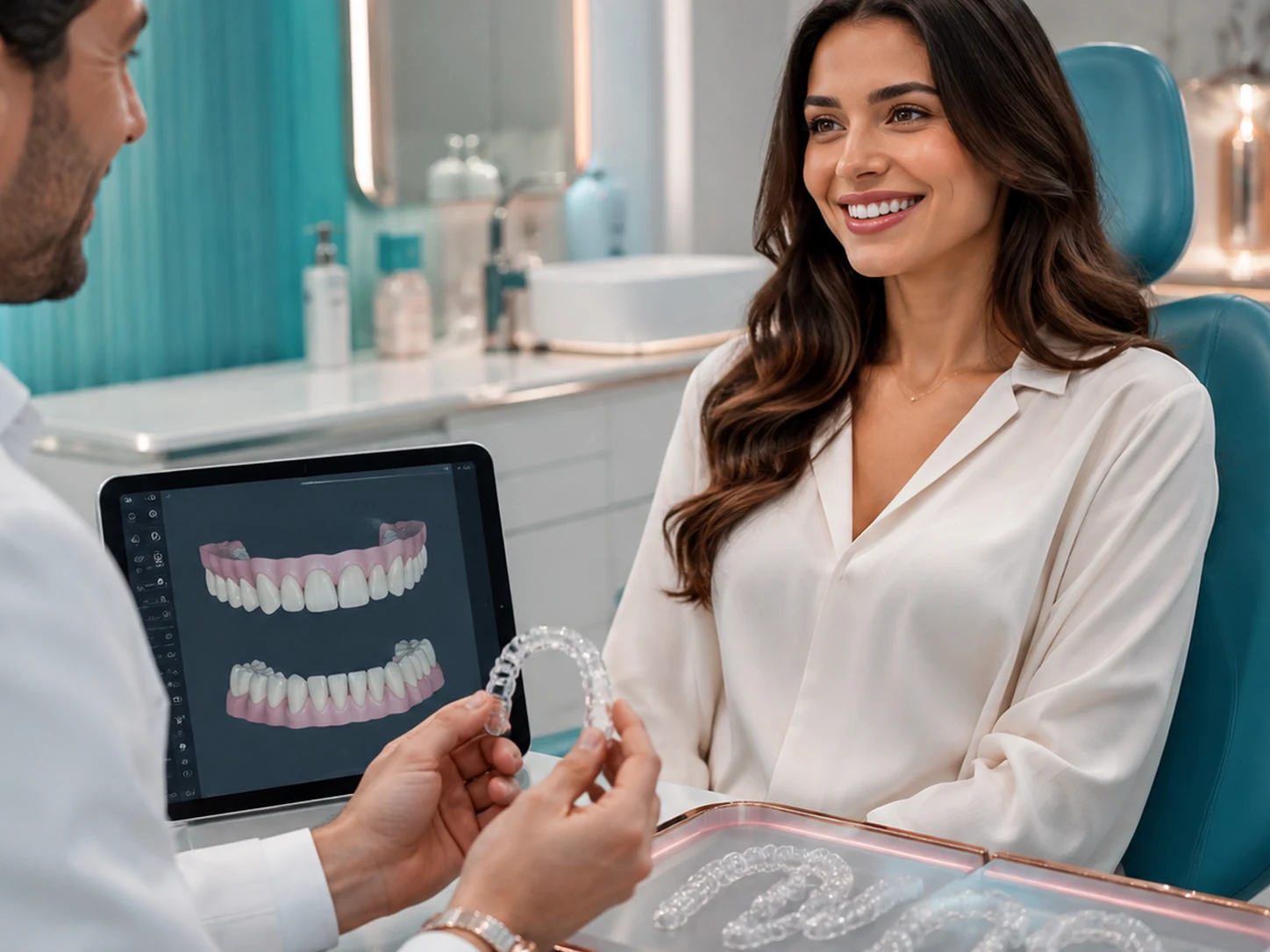 Invisalign Lite للفكين حتى 14 مصففاً في عيادة ديباميد لطب الأسنان بدبي