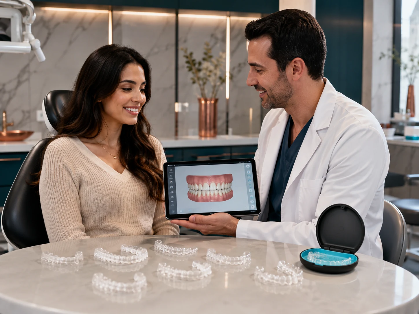 Invisalign Moderate للفكين حتى 20 مصففاً في عيادة ديباميد لطب الأسنان بدبي