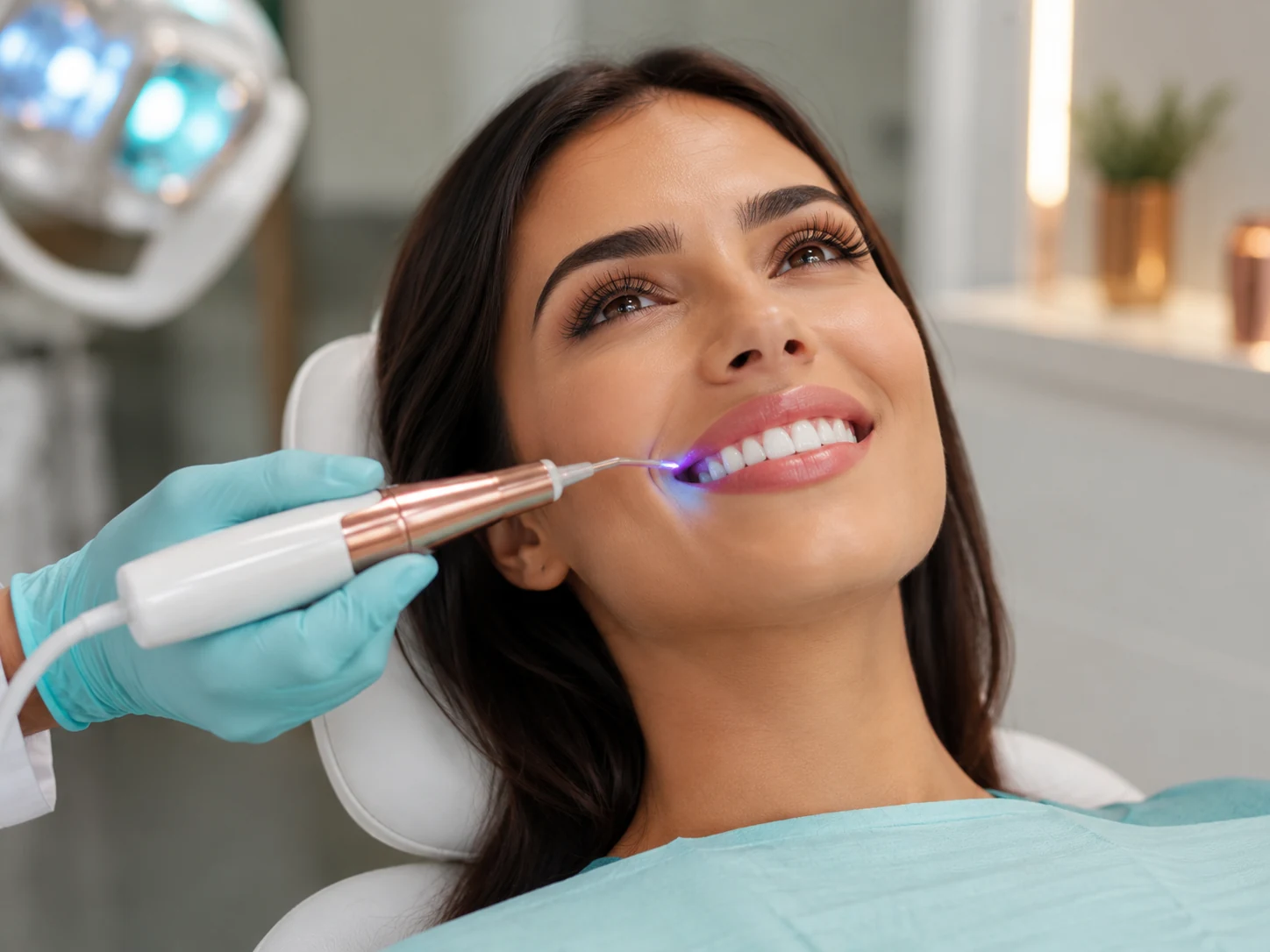 إزالة تصبغات اللثة وتفتيحها وتجديدها بالليزر في عيادة ديباميد لطب الأسنان بدبي