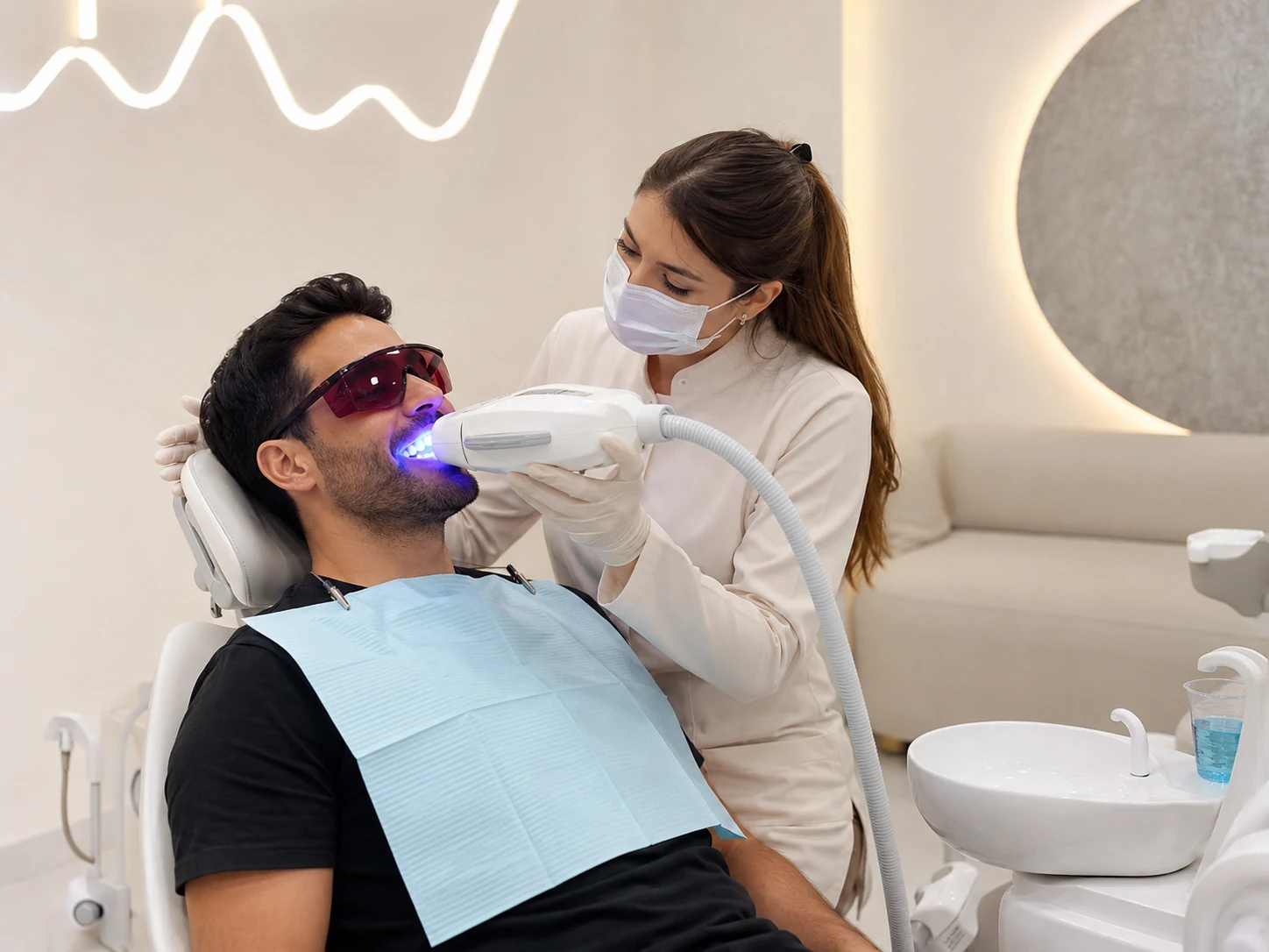 تبييض الأسنان في عيادة ديباميد لطب الأسنان بدبي
